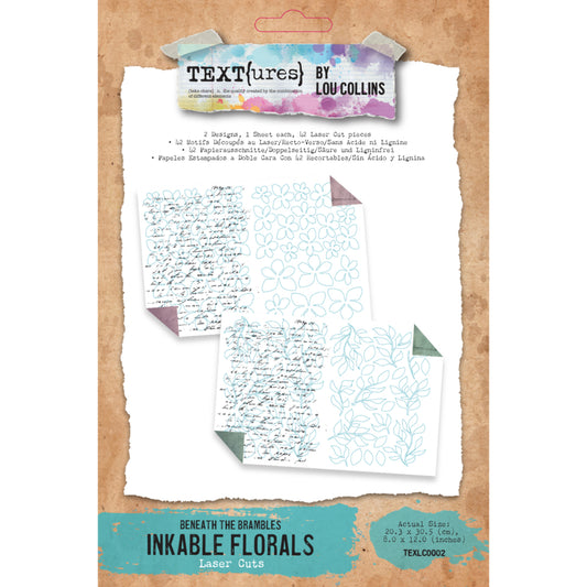 TEXT{ures} Beneath the Brambles Laser Cut Inkable Florals Pack