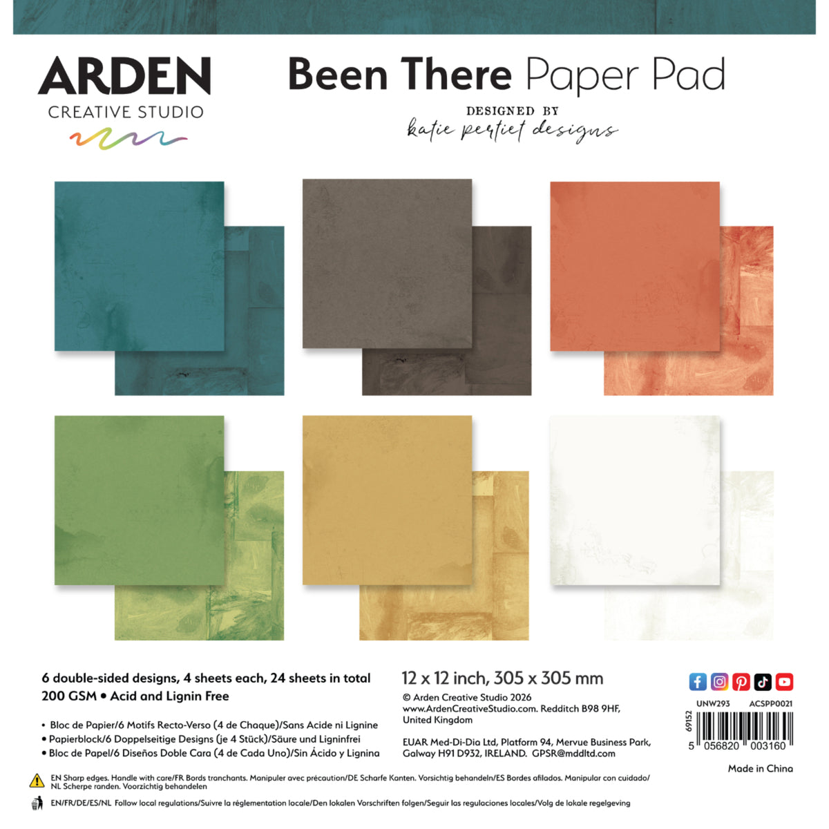 BEEN THERE Solids Paper Pad 12X12